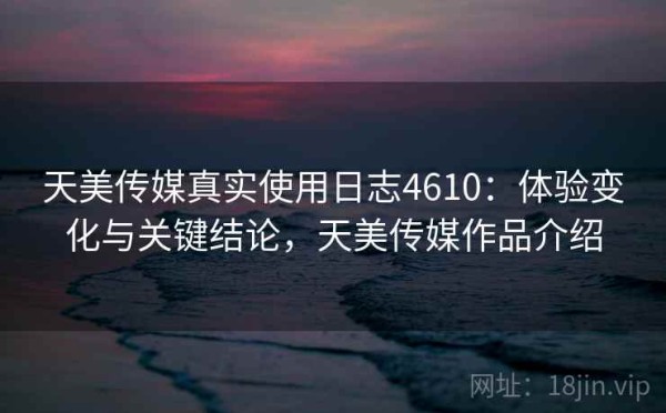 天美传媒真实使用日志4610：体验变化与关键结论，天美传媒作品介绍