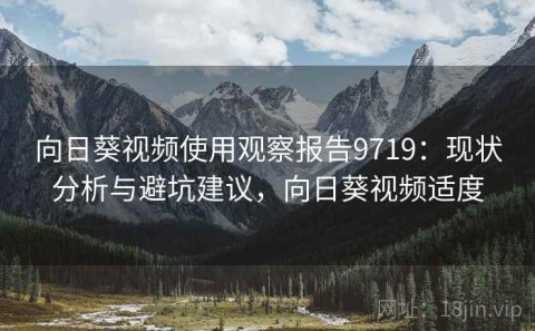 向日葵视频使用观察报告9719：现状分析与避坑建议，向日葵视频适度
