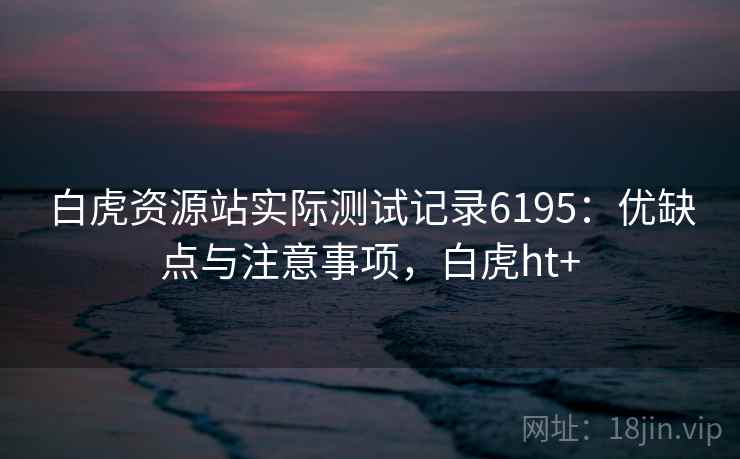 白虎资源站实际测试记录6195：优缺点与注意事项，白虎ht+